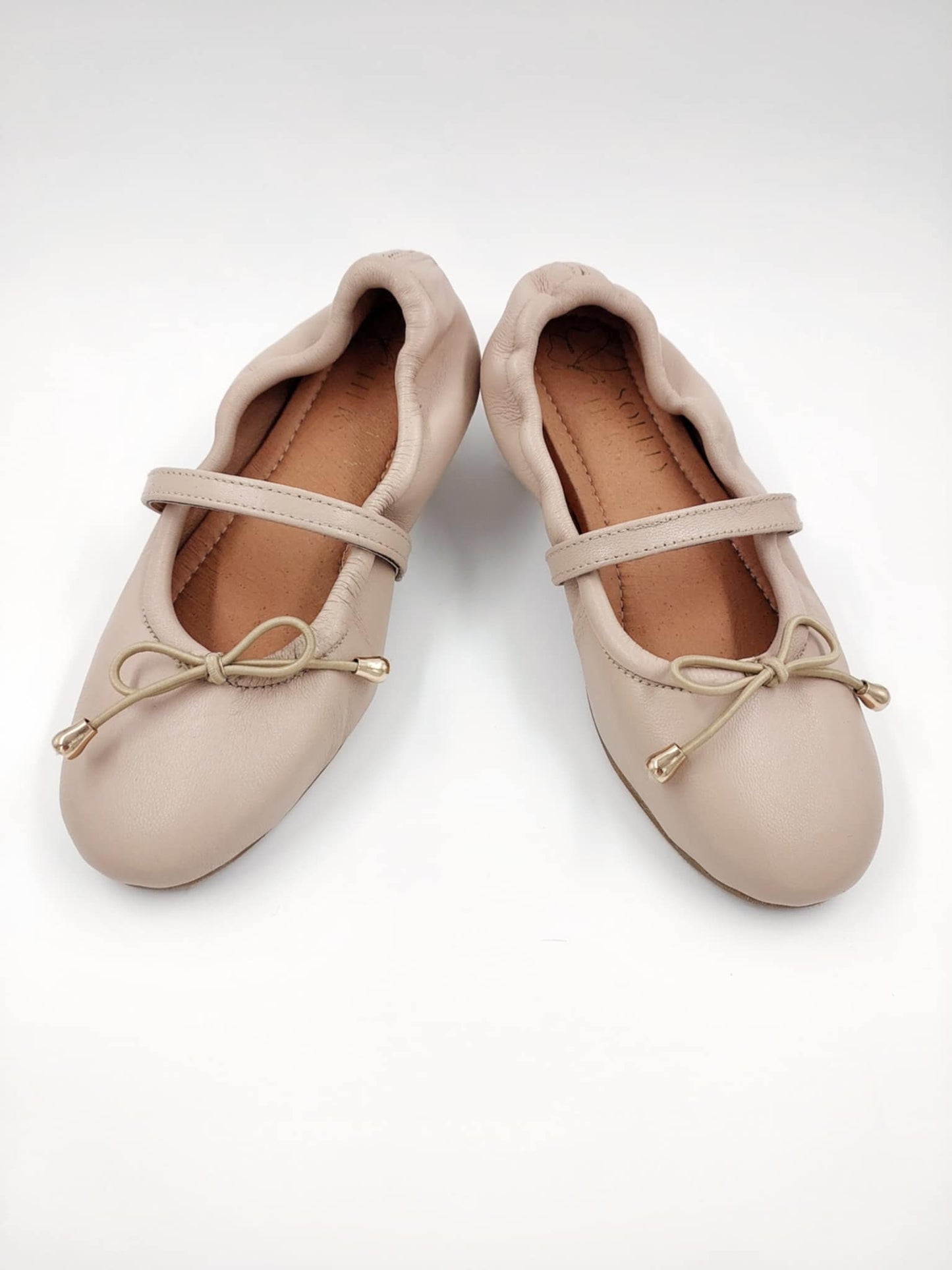Maria Ballet Flats Shoes - Beige