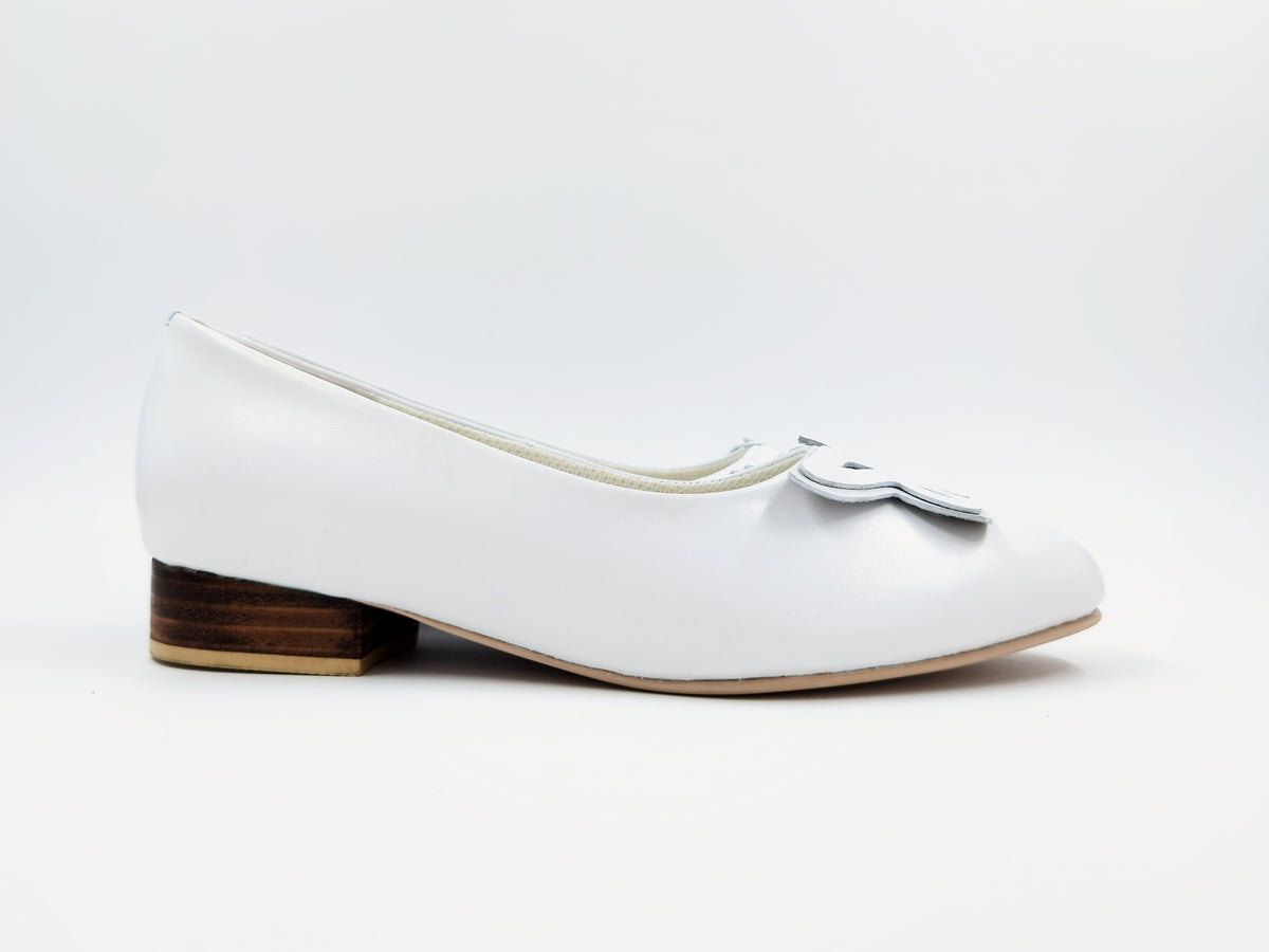 Valentina Block Heels (White)