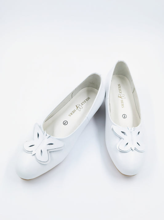 Valentina Block Heels (White)