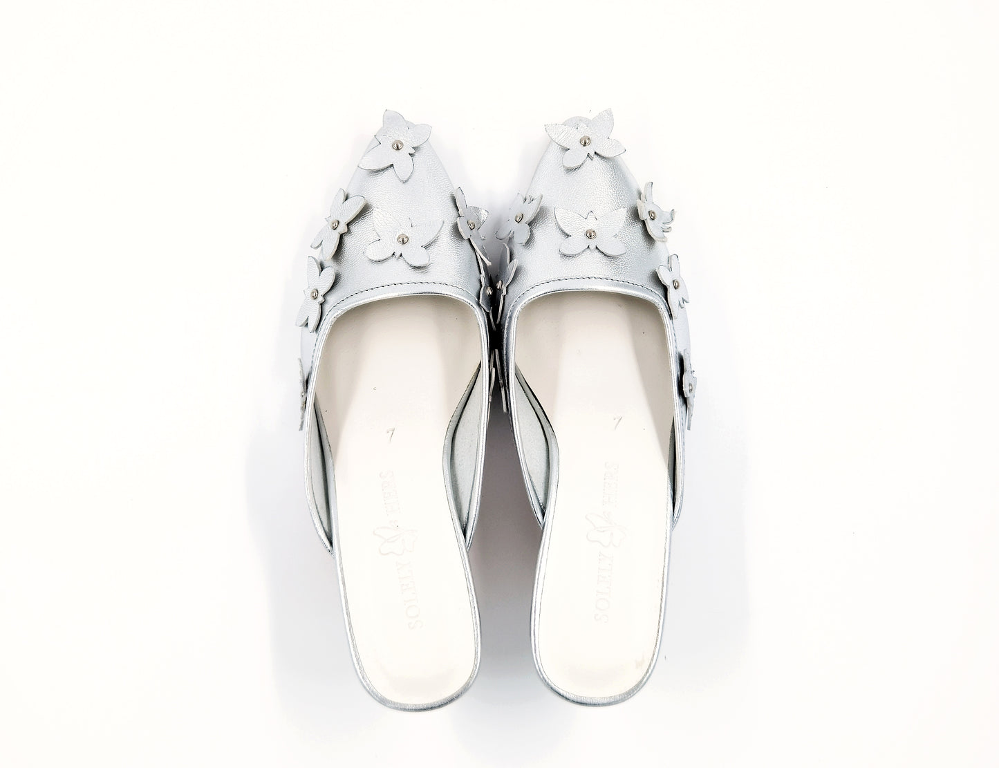 Isabella Mules (Metallic Silver)