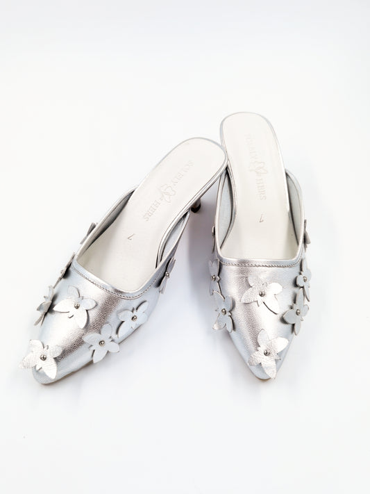 Isabella Mules (Metallic Silver)