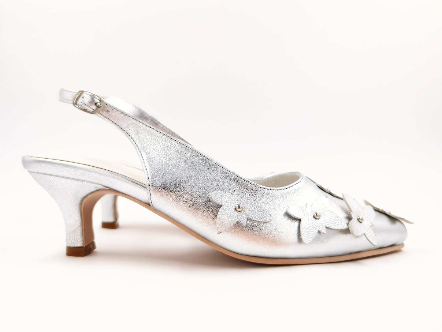 Gabriella Slingbacks (Metallic Silver)