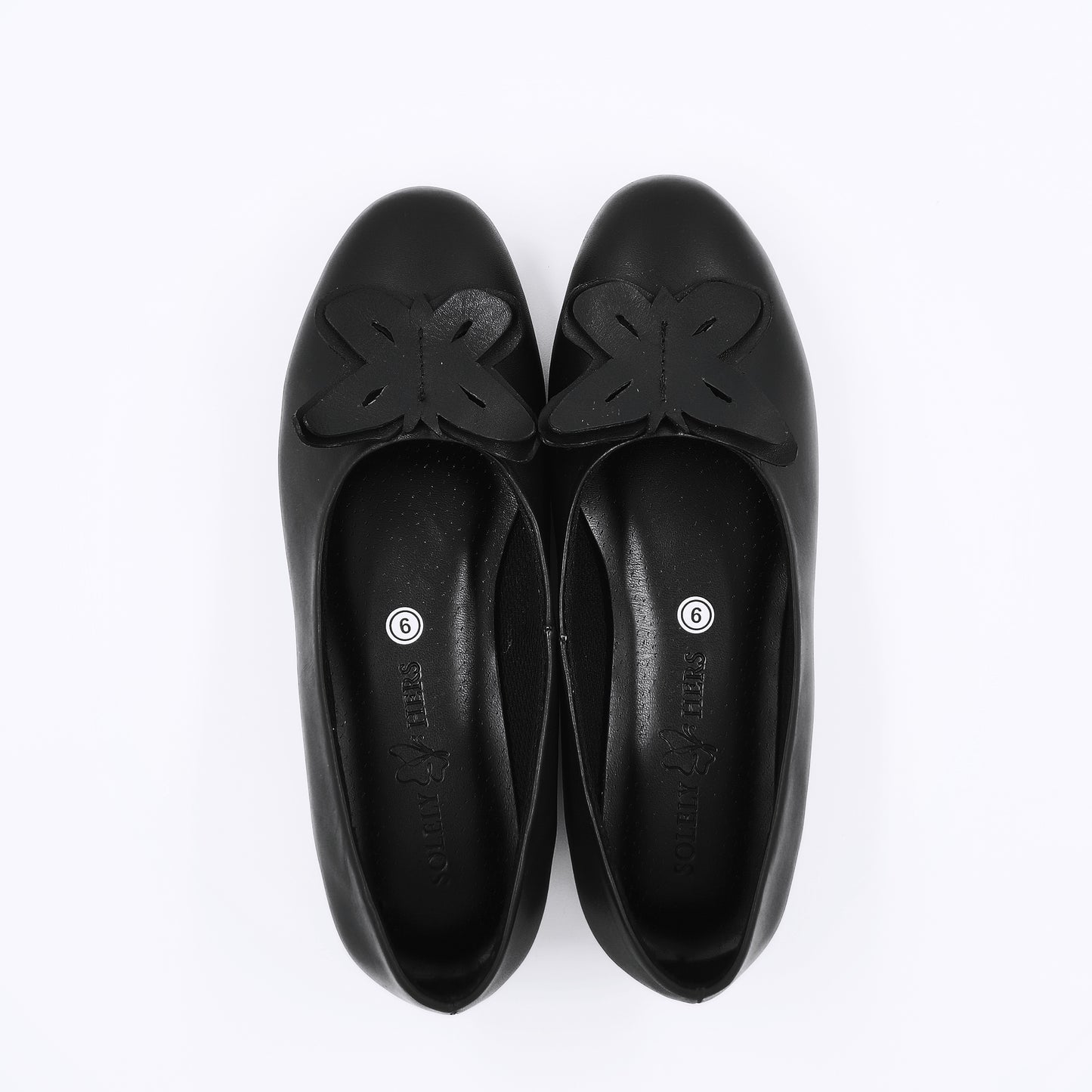 Cara Almond Toe Ballet Flats (Black)