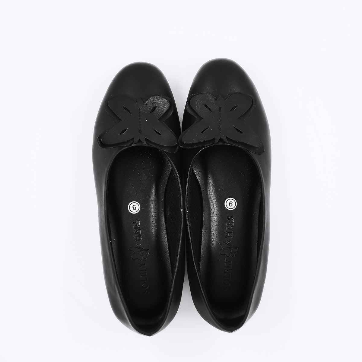 Cara Almond Toe Ballet Flats (Black)