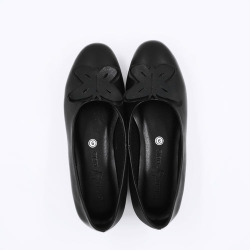 Cara Almond Toe Ballet Flats (Black)