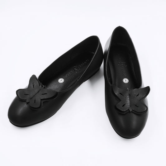 Cara Almond Toe Ballet Flats (Black)