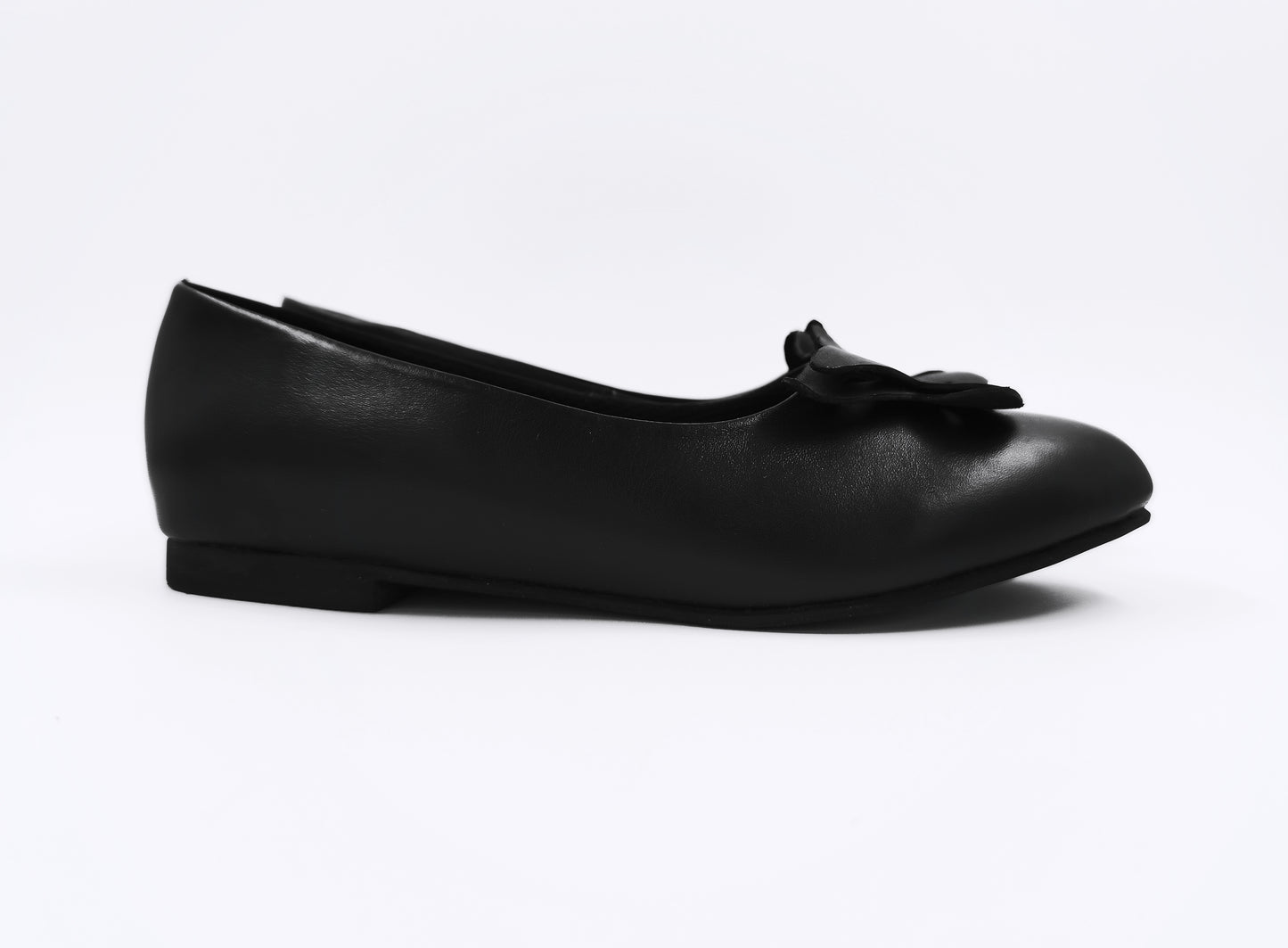 Cara Almond Toe Ballet Flats (Black)